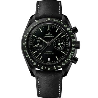 Omega Pitch Black Speedmaster Dark Side of the Moon 44.25 mm, black ceramic on leather strap 311.92.44.51.01.004