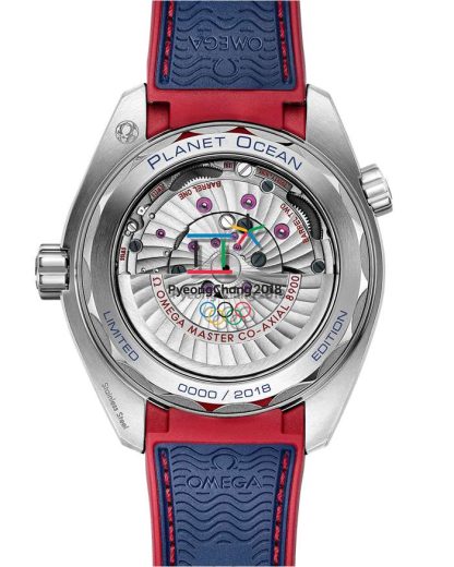 Omega Pyeongchang 2018 Limited Edition Seamaster Planet Ocean 600M 43.5 mm, steel on rubber strap 522.32.44.21.03.001 - Image 2