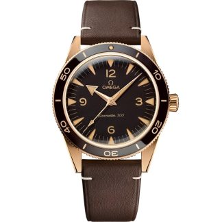Omega Seamaster 300 41 mm, Bronze gold on leather strap 234.92.41.21.10.001