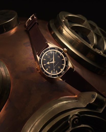 Omega Seamaster 300 41 mm, Bronze gold on leather strap 234.92.41.21.10.001 - Image 4