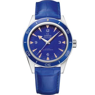 Omega Seamaster 300 41 mm, platinum on leather strap 234.93.41.21.99.002
