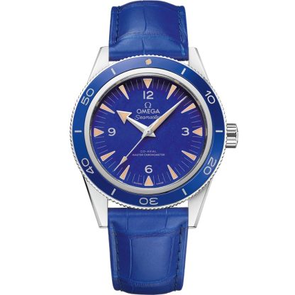 Omega Seamaster 300 41 mm, platinum on leather strap 234.93.41.21.99.002
