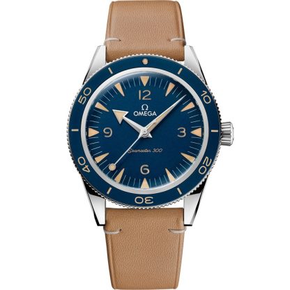 Omega Seamaster 300 41 mm, steel on leather strap 234.32.41.21.03.001