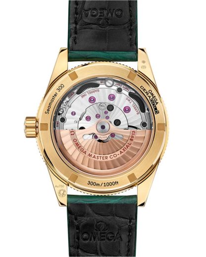 Omega Seamaster 300 41 mm, yellow gold on leather strap 234.63.41.21.99.001 - Image 2