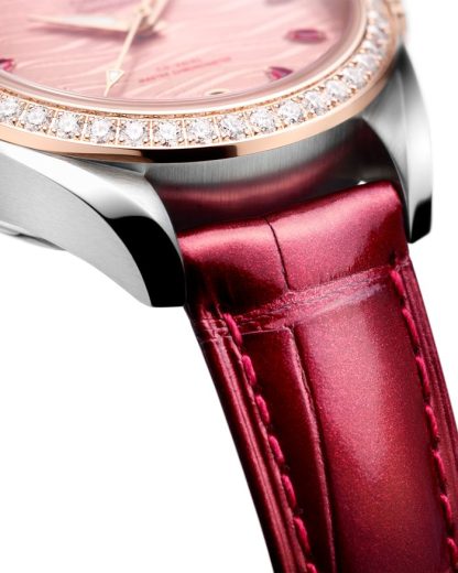 Omega Seamaster Aqua Terra 150M 34 mm, steel - Sedna™ gold on leather strap 220.28.34.20.60.001 - Image 4