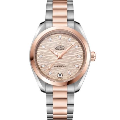 Omega Seamaster Aqua Terra 150M 34 mm, steel - Sedna™ gold on steel - Sedna™ gold 220.20.34.20.59.001