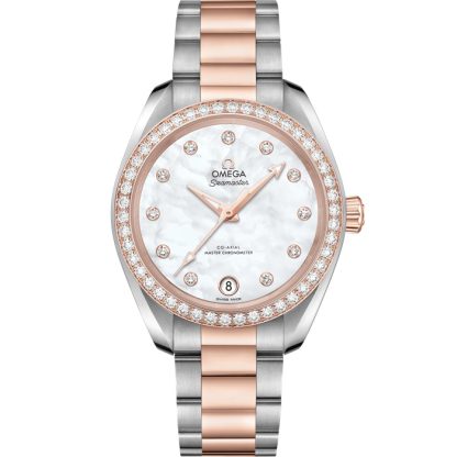 Omega Seamaster Aqua Terra 150M 34 mm, steel - Sedna™ gold on steel - Sedna™ gold 220.25.34.20.55.001