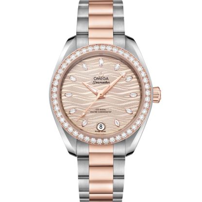 Omega Seamaster Aqua Terra 150M 34 mm, steel - Sedna™ gold on steel - Sedna™ gold 220.25.34.20.59.001