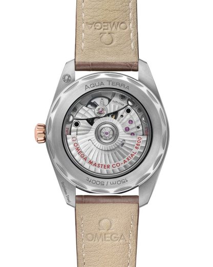 Omega Seamaster Aqua Terra 150M 38 mm, steel - Sedna™ gold on leather strap 220.23.38.20.06.001 - Image 2