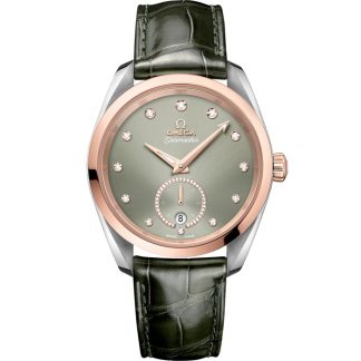 Omega Seamaster Aqua Terra 150M 38 mm, steel - Sedna™ gold on leather strap 220.23.38.20.60.001