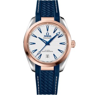 Omega Seamaster Aqua Terra 150M 38 mm, steel - Sedna™ gold on rubber strap 220.22.38.20.02.001