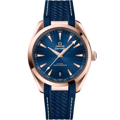 Omega Seamaster Aqua Terra 150M 41 mm, Sedna™ gold on rubber strap 220.52.41.21.03.001