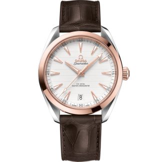 Omega Seamaster Aqua Terra 150M 41 mm, steel - Sedna™ gold on leather strap 220.23.41.21.02.001