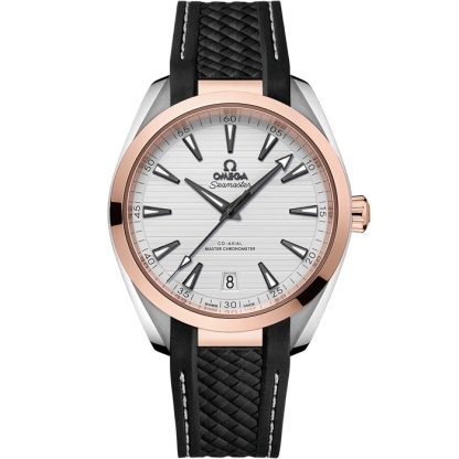 Omega Seamaster Aqua Terra 150M 41 mm, steel - Sedna™ gold on rubber strap 220.22.41.21.02.001