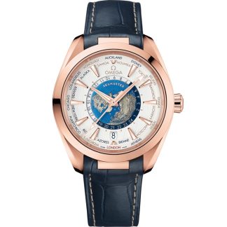 Omega Seamaster Aqua Terra 150M 43 mm, Sedna™ gold on leather strap 220.53.43.22.02.001