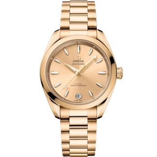 Omega Seamaster Aqua Terra Shades 34 mm, Moonshine™ gold on Moonshine™ gold 220.50.34.20.08.001