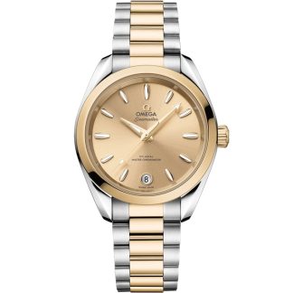Omega Seamaster Aqua Terra Shades 34 mm, steel - Moonshine™ gold on steel - Moonshine™ gold 220.20.34.20.08.001