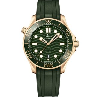 Omega Seamaster Diver 300M 42 mm, Moonshine™ gold on rubber strap 210.62.42.20.10.001