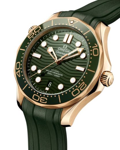 Omega Seamaster Diver 300M 42 mm, Moonshine™ gold on rubber strap 210.62.42.20.10.001 - Image 3