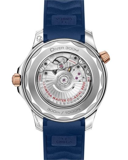 Omega Seamaster Diver 300M 42 mm, steel - Sedna™ gold on rubber strap 210.22.42.20.03.002 - Image 2