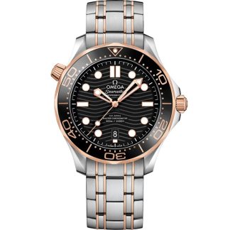 Omega Seamaster Diver 300M 42 mm, steel - Sedna™ gold on steel - Sedna™ gold 210.20.42.20.01.001