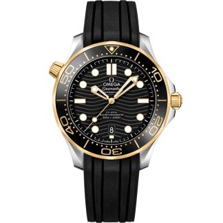Omega Seamaster Diver 300M 42 mm, steel - yellow gold on rubber strap 210.22.42.20.01.001