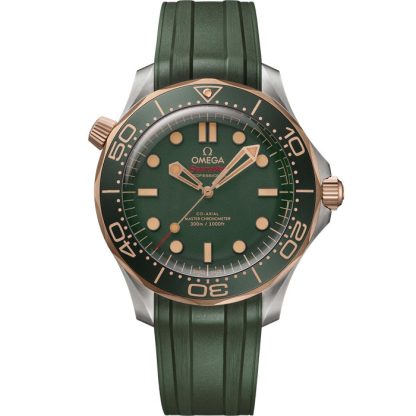 Omega Seamaster Diver 300M 42 mm, titanium - Bronze gold on rubber strap 210.92.42.20.10.001