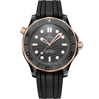 Omega Seamaster Diver 300M 43.5 mm, black ceramic on rubber strap 210.62.44.20.01.001