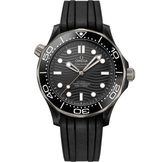 Omega Seamaster Diver 300M 43.5 mm, black ceramic on rubber strap 210.92.44.20.01.001