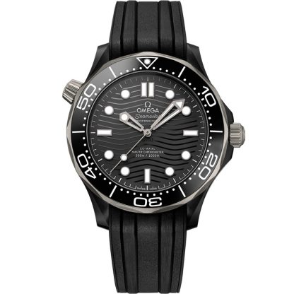 Omega Seamaster Diver 300M 43.5 mm, black ceramic on rubber strap 210.92.44.20.01.001