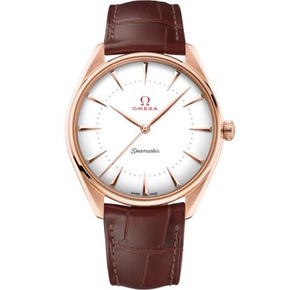 Omega Seamaster Olympic Official Timekeeper 39.5 mm, Sedna™ gold on leather strap 522.53.40.20.04.003