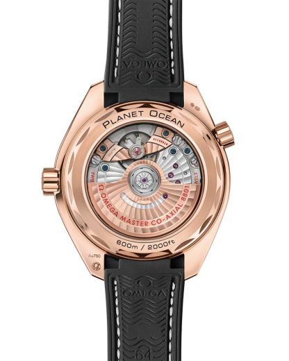 Omega Seamaster Planet Ocean 600M 39.5 mm, Sedna™ gold on leather strap with rubber lining 215.63.40.20.13.001 - Image 2