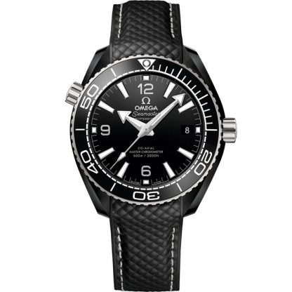 Omega Seamaster Planet Ocean 600M 39.5 mm, black ceramic on rubber strap 215.92.40.20.01.001