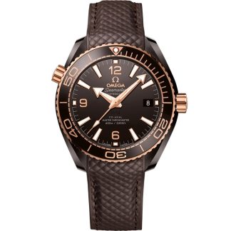 Omega Seamaster Planet Ocean 600M 39.5 mm, brown ceramic on rubber strap 215.62.40.20.13.001