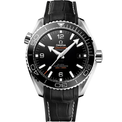 Omega Seamaster Planet Ocean 600M 43.5 mm, steel on leather strap with rubber lining 215.33.44.21.01.001