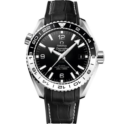 Omega Seamaster Planet Ocean 600M 43.5 mm, steel on leather strap with rubber lining 215.33.44.22.01.001