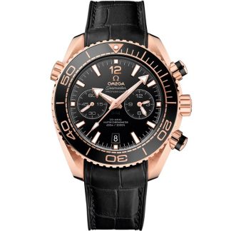 Omega Seamaster Planet Ocean 600M 45.5 mm, Sedna™ gold on leather strap with rubber lining 215.63.46.51.01.001