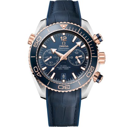 Omega Seamaster Planet Ocean 600M 45.5 mm, steel - Sedna™ gold on leather strap with rubber lining 215.23.46.51.03.001
