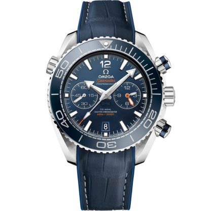 Omega Seamaster Planet Ocean 600M 45.5 mm, steel on leather strap with rubber lining 215.33.46.51.03.001