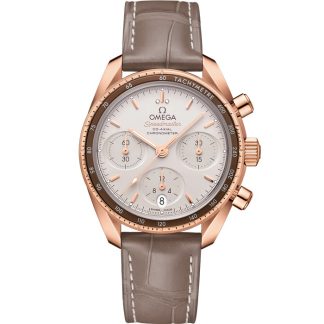 Omega Speedmaster 38 38 mm, Sedna™ gold on leather strap 324.63.38.50.02.003
