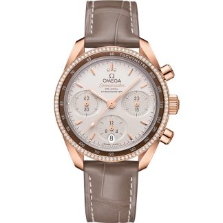 Omega Speedmaster 38 38 mm, Sedna™ gold on leather strap 324.68.38.50.02.003