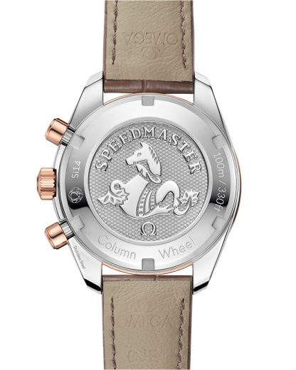 Omega Speedmaster 38 38 mm, steel - Sedna™ gold on leather strap 324.28.38.50.02.002 - Image 2