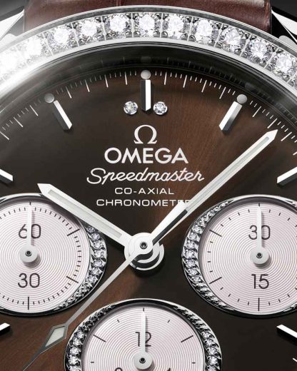 Omega Speedmaster 38 38 mm, steel on alligator 324.18.38.50.63.001 - Image 7