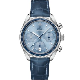 Omega Speedmaster 38 38 mm, steel on leather strap 324.38.38.50.03.001