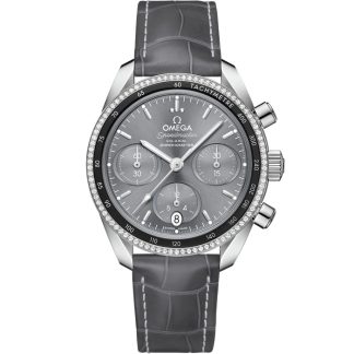 Omega Speedmaster 38 38 mm, steel on leather strap 324.38.38.50.06.001