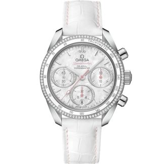 Omega Speedmaster 38 38 mm, steel on leather strap 324.38.38.50.55.001