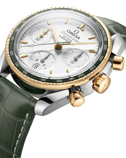 Omega Speedmaster 38 38 mm, steel - yellow gold on leather strap 324.23.38.50.02.001 - Image 2