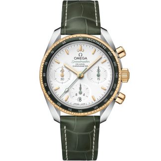 Omega Speedmaster 38 38 mm, steel - yellow gold on leather strap 324.23.38.50.02.001