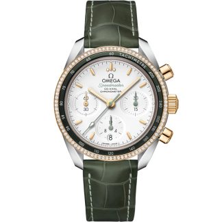 Omega Speedmaster 38 38 mm, steel - yellow gold on leather strap 324.28.38.50.02.001