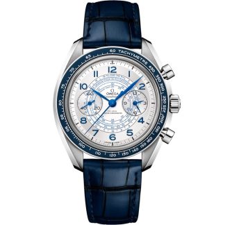 Omega Speedmaster Chronoscope 43 mm, steel on leather strap 329.33.43.51.02.001